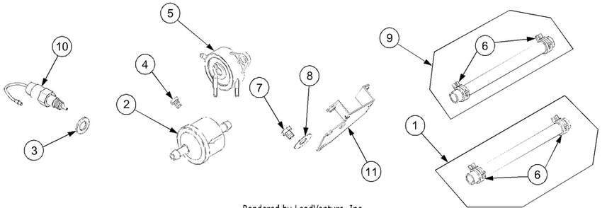 Fuel System Diagram and Parts List for LT2180 13A254G710-13A254G712 Cub Cadet Lawn Tractor